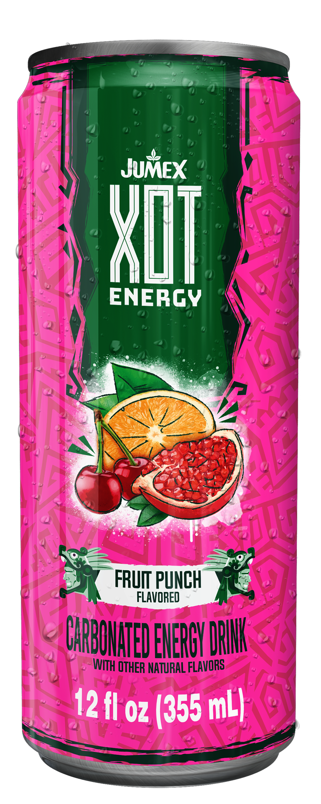 Jumex XOT Carbonated Fruit Punch Energy Drink - 12oz, 12 Pack