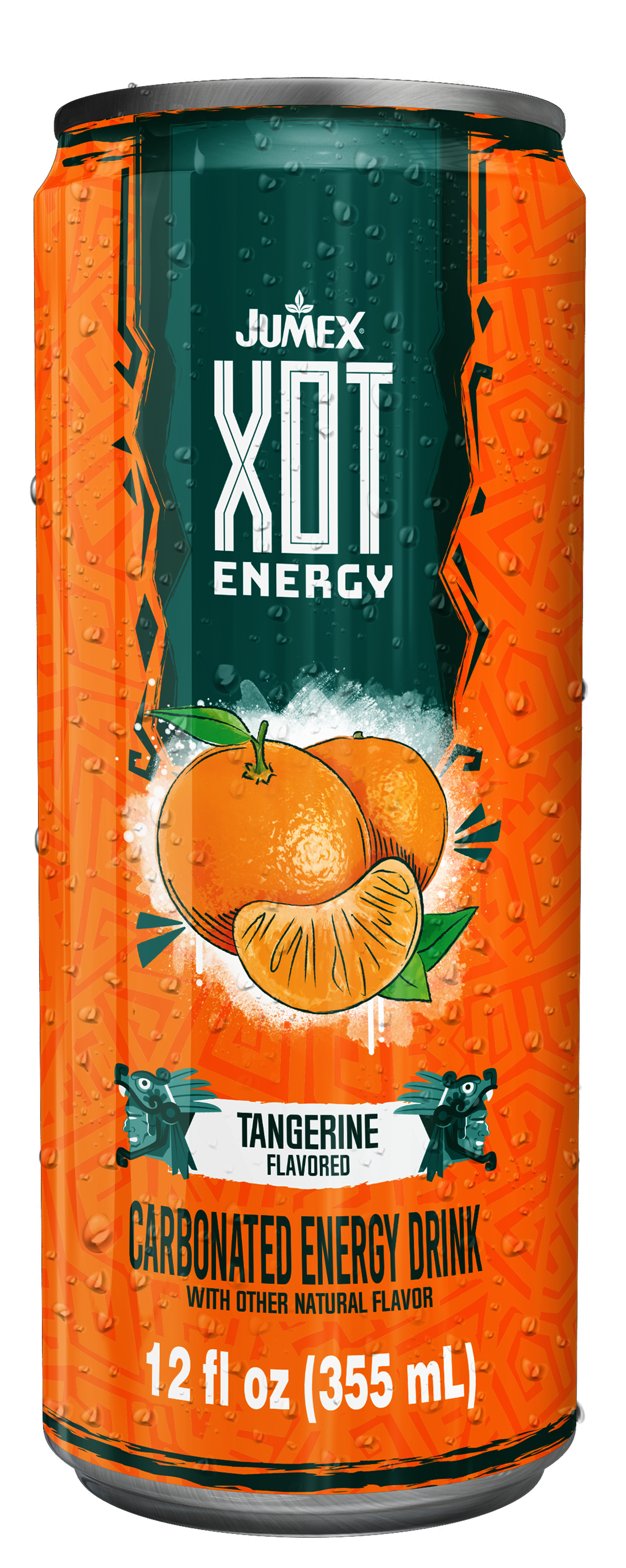 Jumex XOT Carbonated Tangerine Energy Drink 12oz, 12 Pack